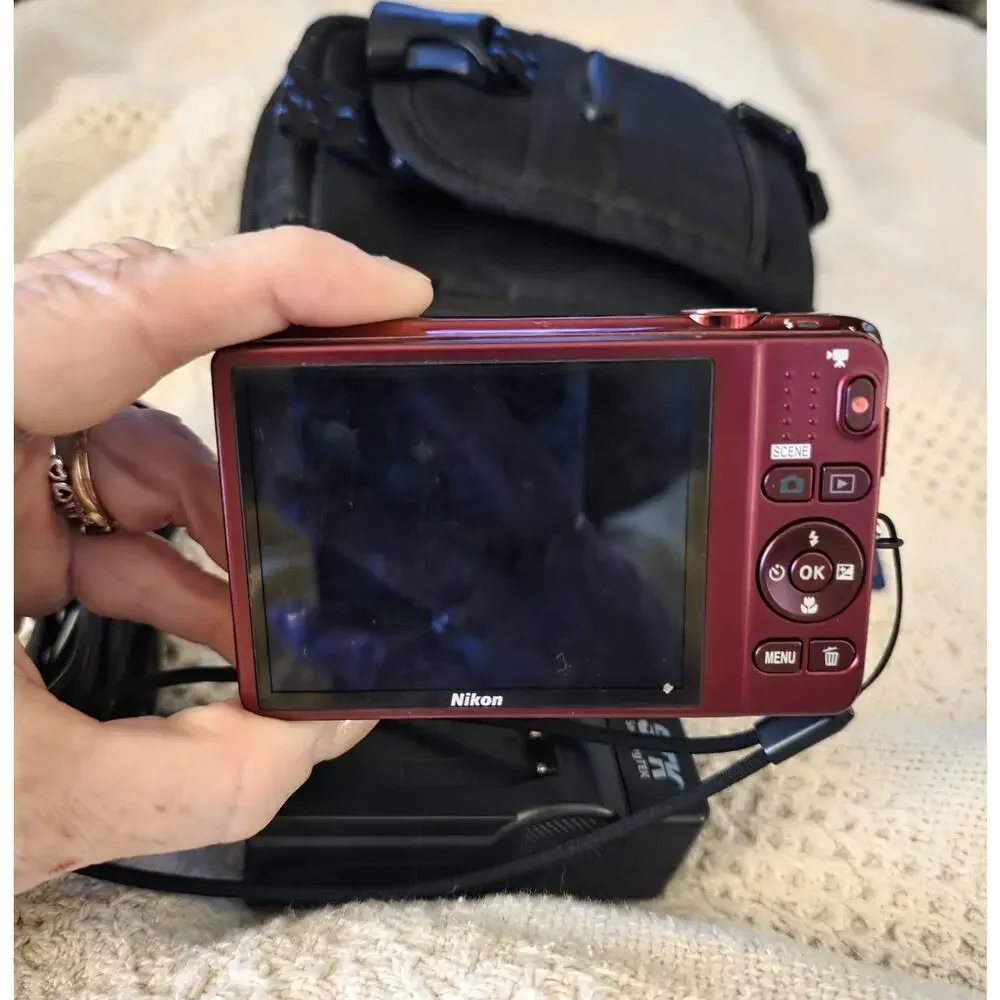 Nikon COOLPIX S6500 Red Compact Digital Camera 12x Zoom 16MP HDMI Tested Works
